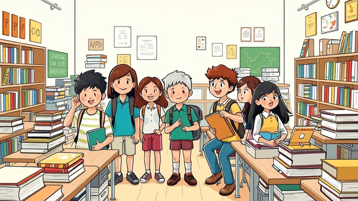 Ilustración editorial: Matrícula escolar en Colombia