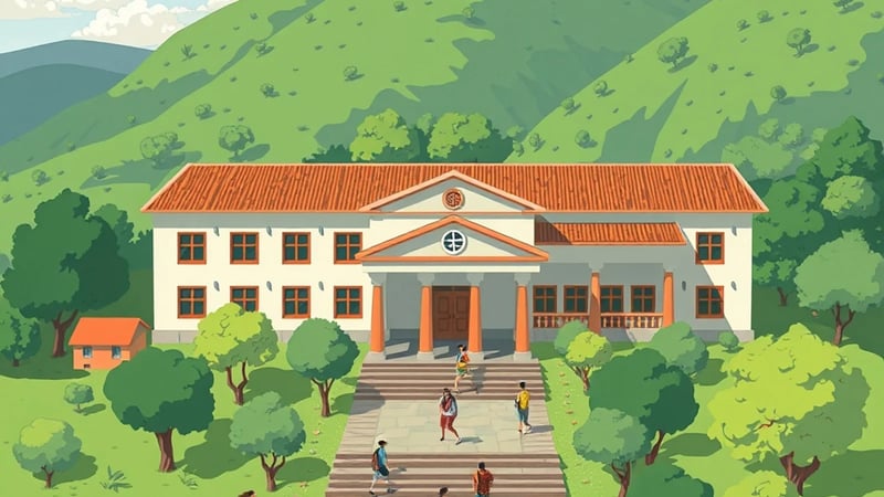 Ilustración editorial: Reconstrucción de Sedes Educativas